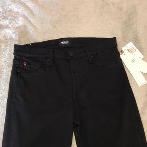 Hudson Midrise Nico Super Skinny Black Jeans